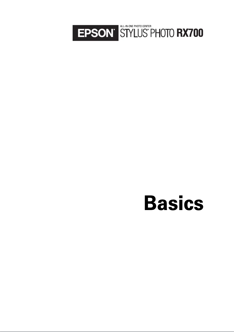 Page 1 de la notice Manuel utilisateur Epson Stylus Photo RX700