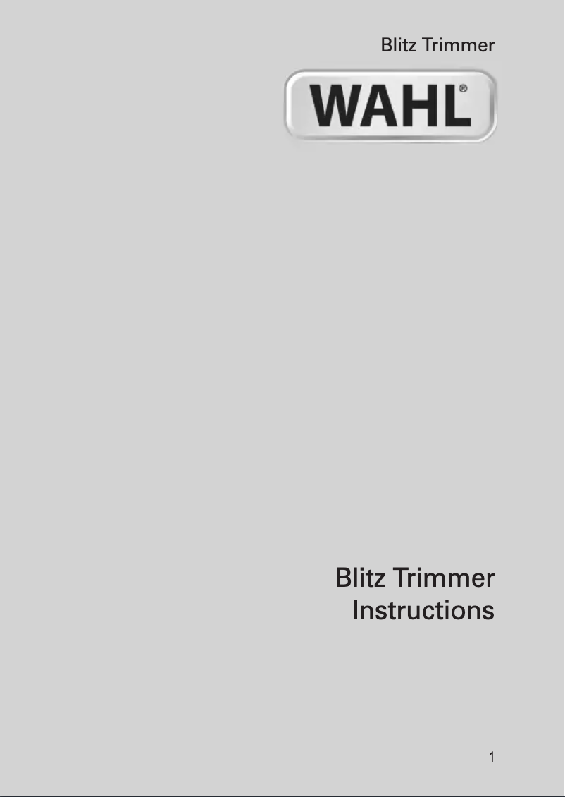 Image de la première page du manuel de l'appareil Blitz 9884