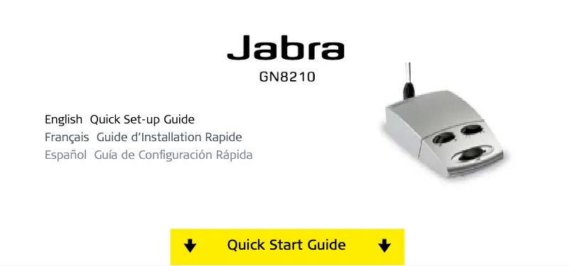 Page 1 de la notice Manuel utilisateur Jabra GN 8210