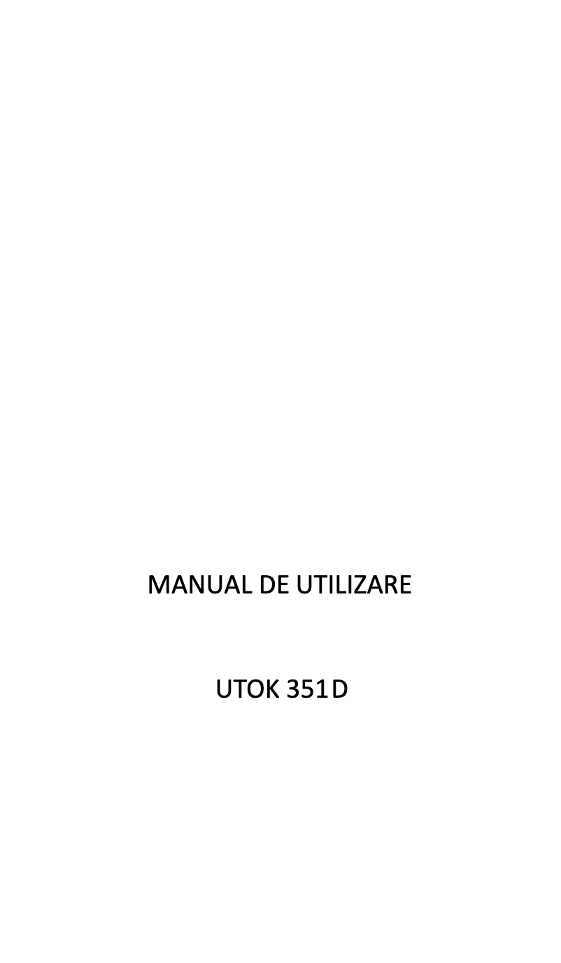 Page n°1 - Manuel utilisateur UTOK 351D