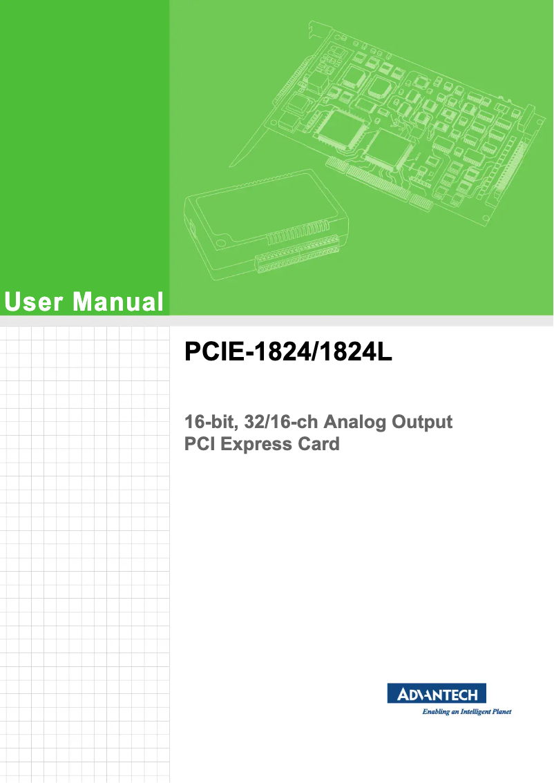 Page n°1 - Manuel utilisateur Advantech PCIE-1824-AE
