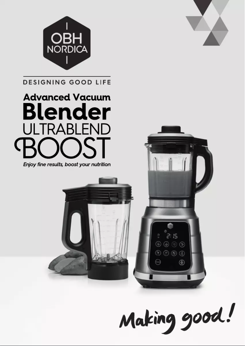 Page 1 de la notice Manuel utilisateur OBH Nordica Ultrablend Boost LH985AS0