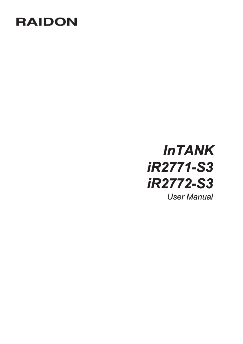 Page 1 de la notice Manuel utilisateur Icy Box iR2771-S3