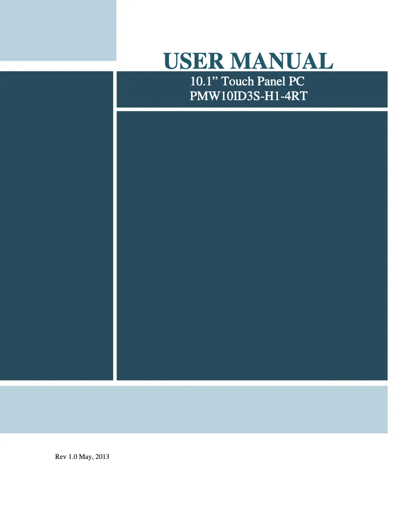 Page n°1 - Manuel utilisateur AIS PMW10ID3S-H1-4RT