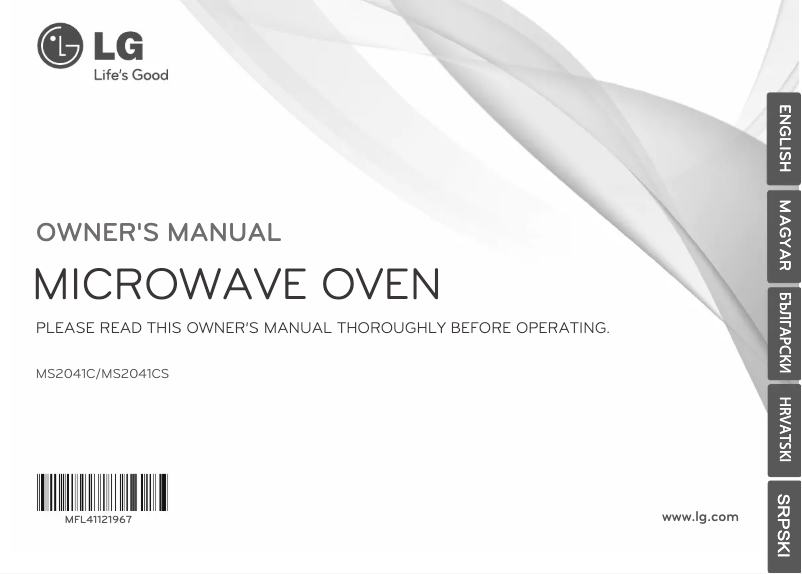 Page n°1 - Manuel utilisateur LG MS2041C
