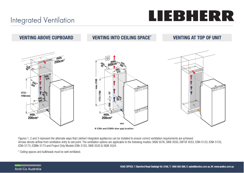 Page n°1 - Guide d'installation Liebherr ICNH5123RH