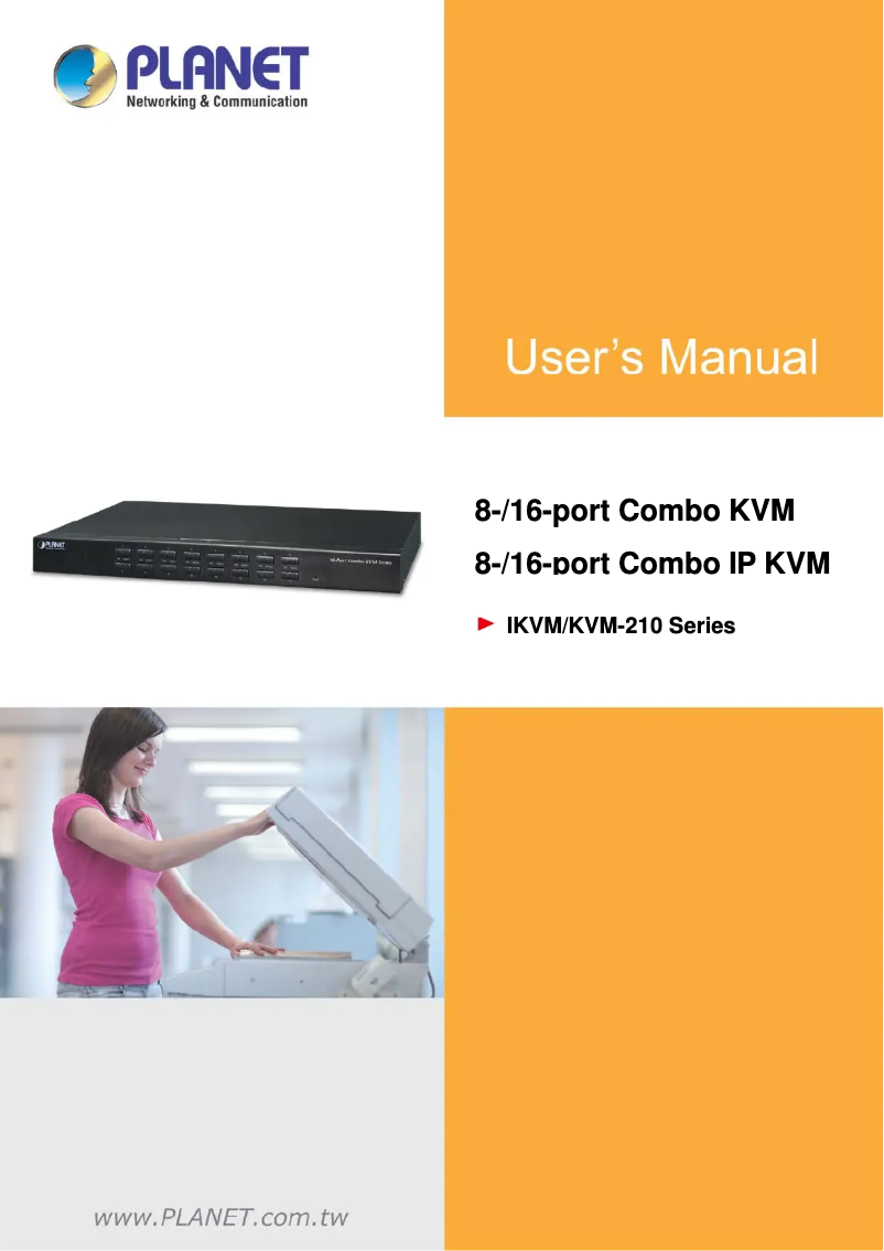 Image de la première page du manuel de l'appareil KVM-210-16