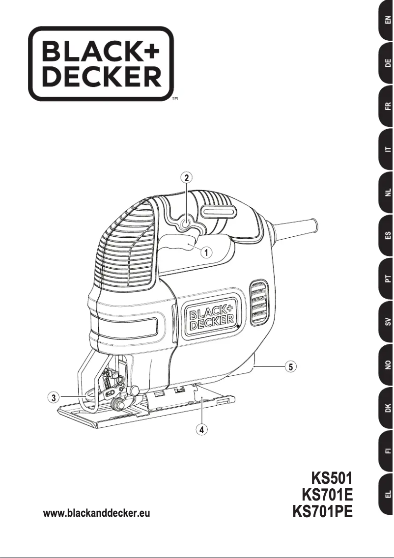 Page n°1 - Manuel utilisateur Black & Decker KS701PEK
