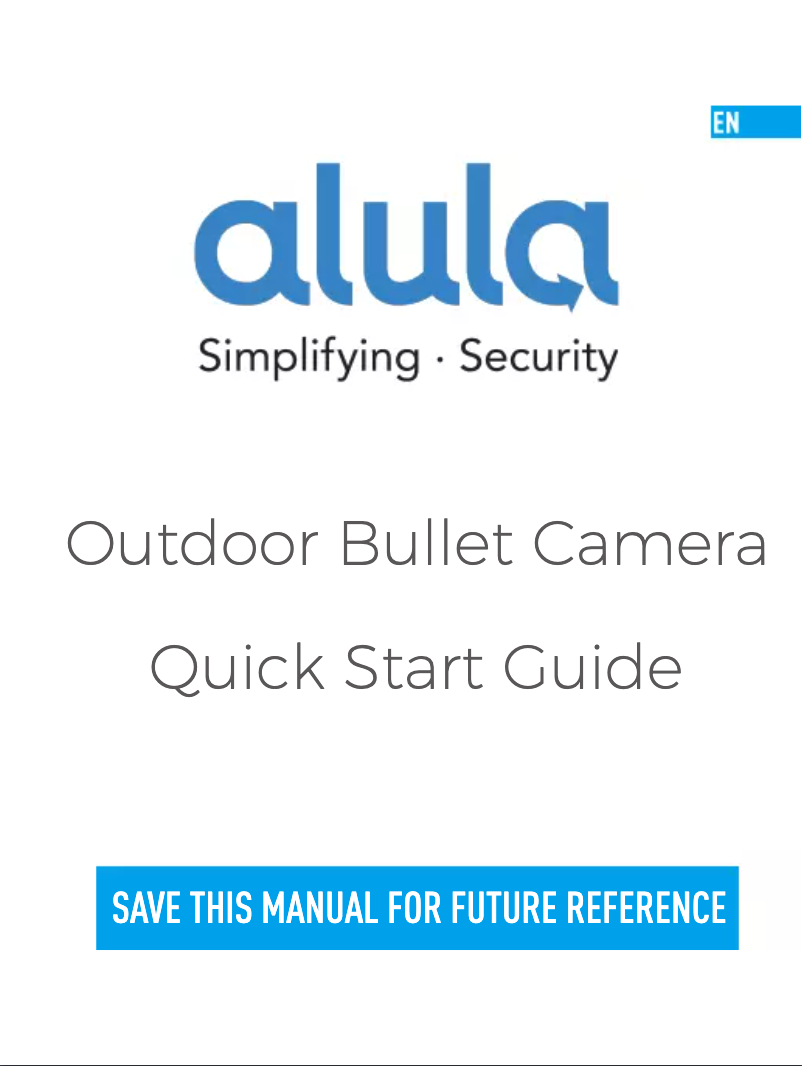 Page n°1 - Manuel utilisateur Alula RE701