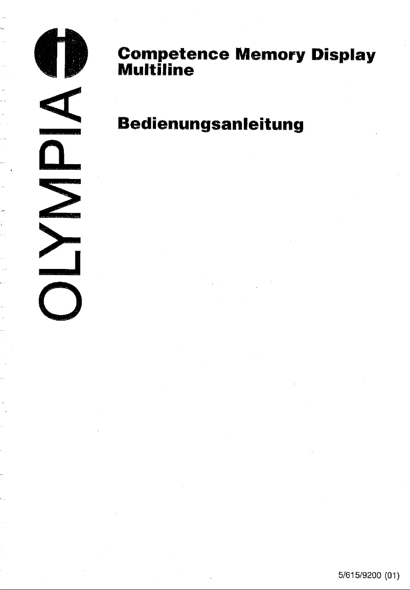 Image de la première page du manuel de l'appareil Competence MD Multiline