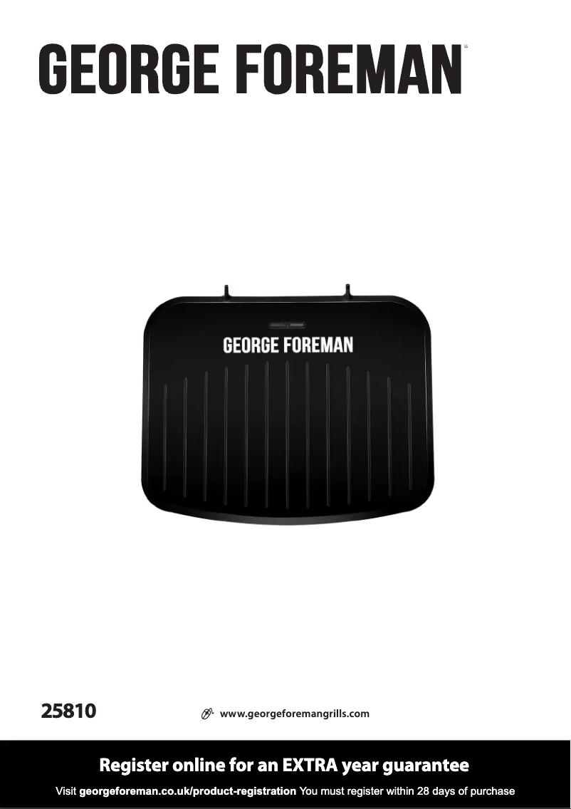 Página 1 del manual Manual de usuario George Foreman Fit Grill 25810GCC