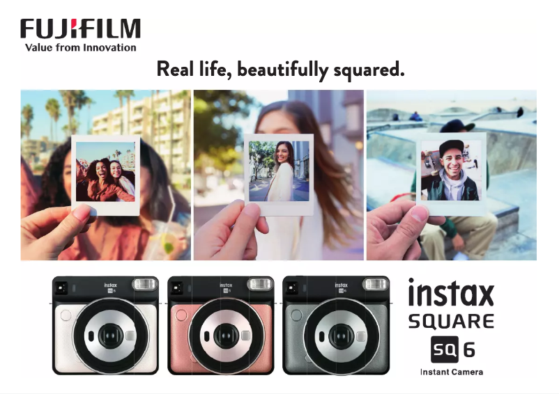 Image de la première page du manuel de l'appareil Instax Square SQ6