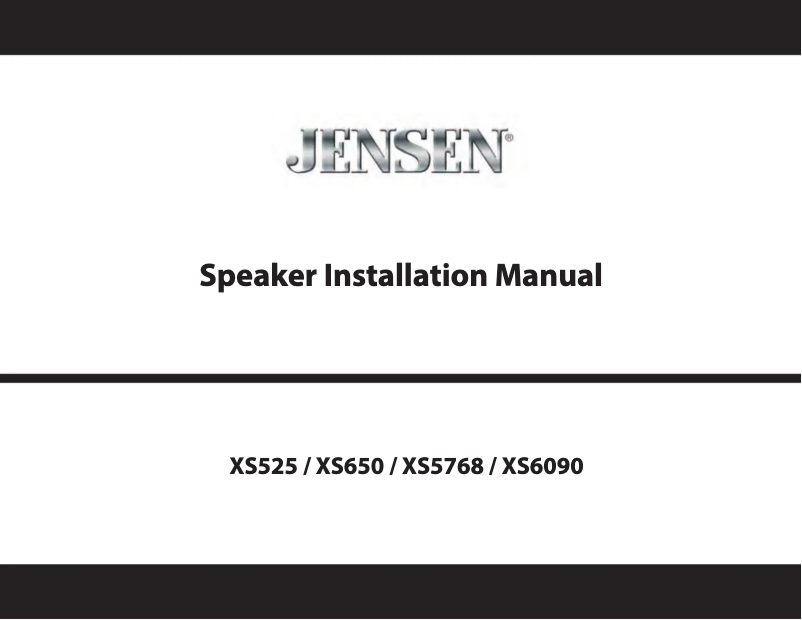Page n°1 - Manuel utilisateur Jensen XS6090