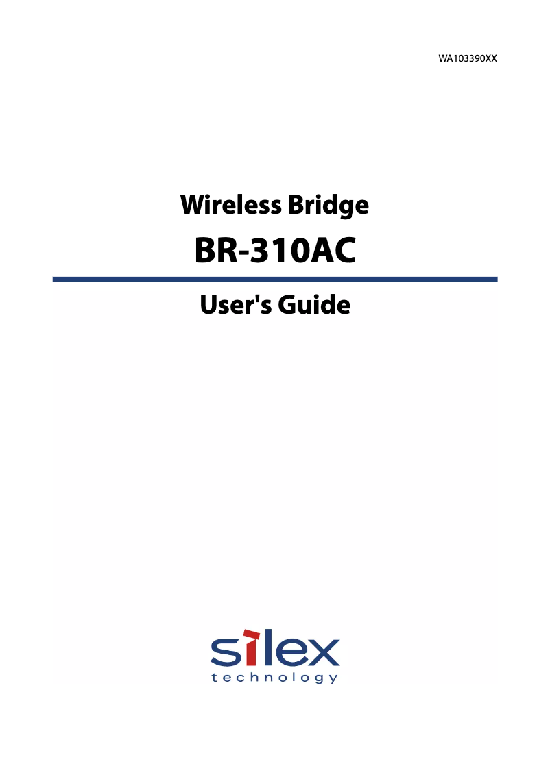 Page n°1 - Manuel utilisateur Silex BR-310AC