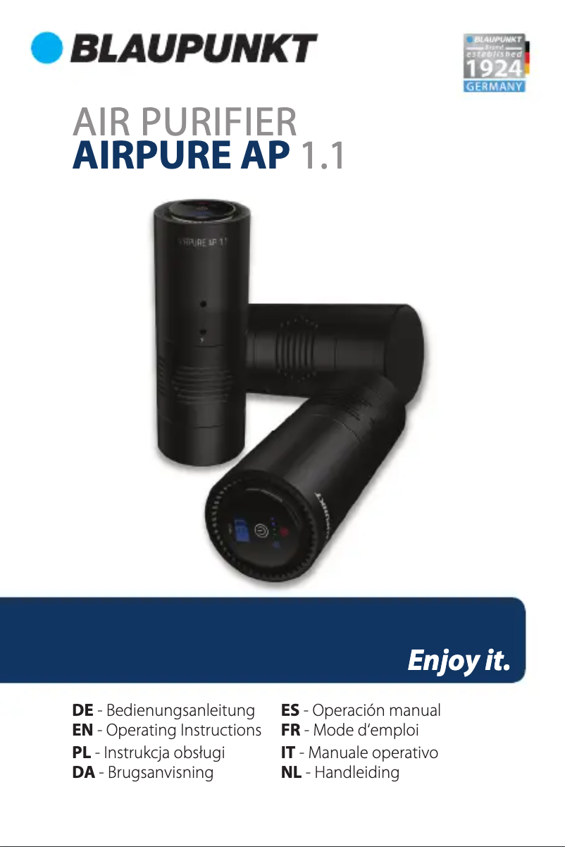 Page 1 de la notice Manuel utilisateur Blaupunkt AirPure AP 1.1