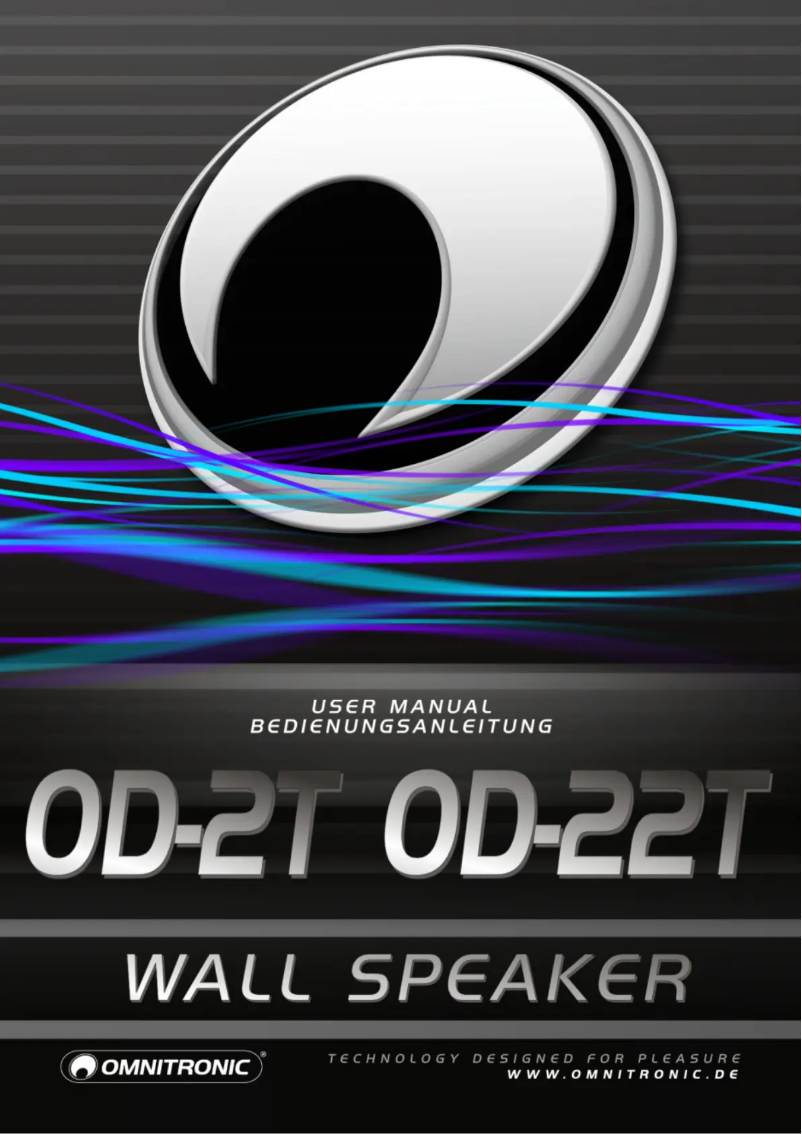 Page n°1 - Manuel utilisateur Omnitronic OD-2T