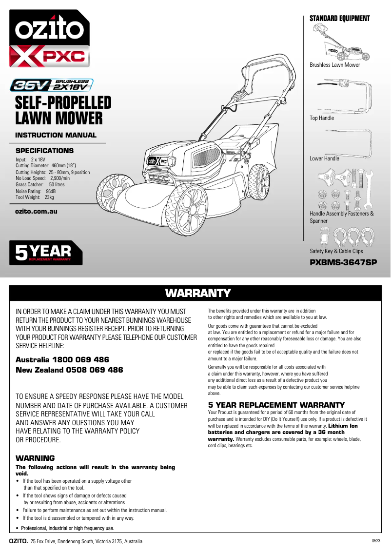 Image de la première page du manuel de l'appareil PXBMK-4047SP