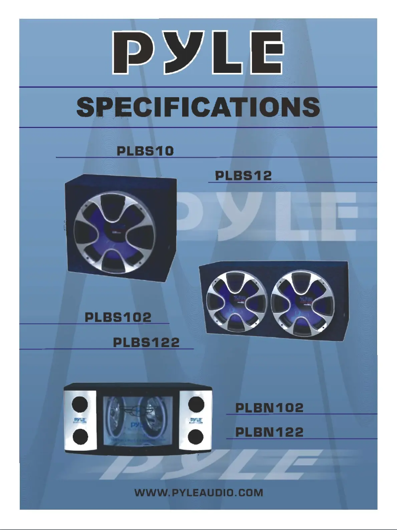 Image de la première page du manuel de l'appareil PLBS122