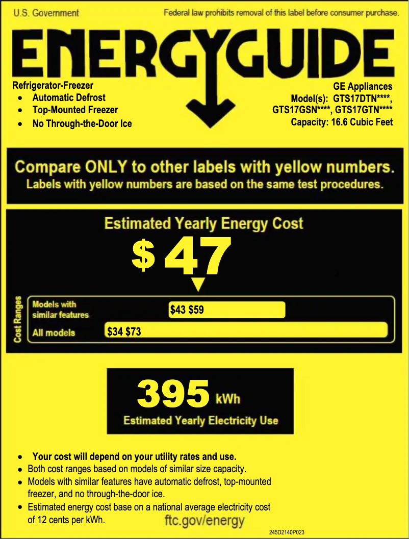 Image de la première page du manuel de l'appareil GTS17DTNRWW