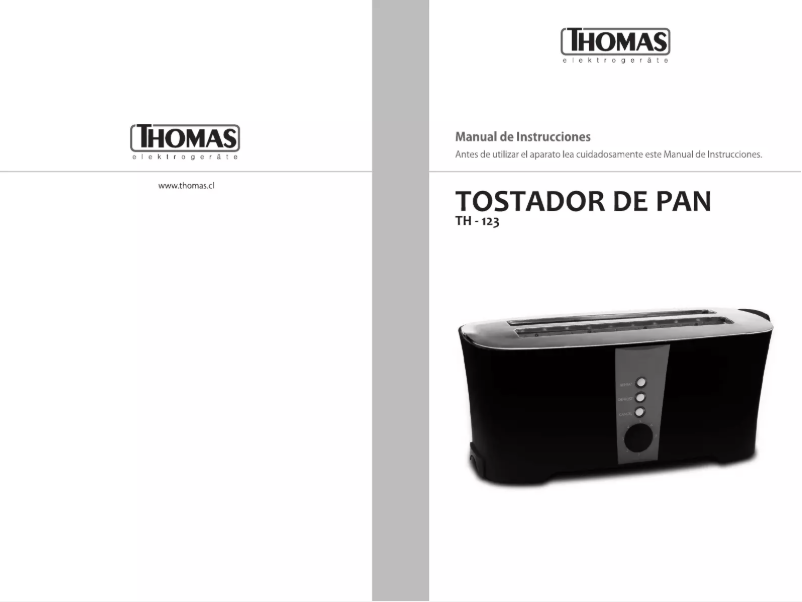 Page n°1 - Manuel utilisateur Thomas TH-123