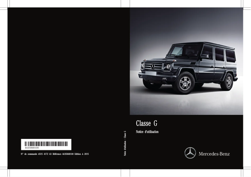Imagen de la primera página del manual del dispositivo G-Class (2015)