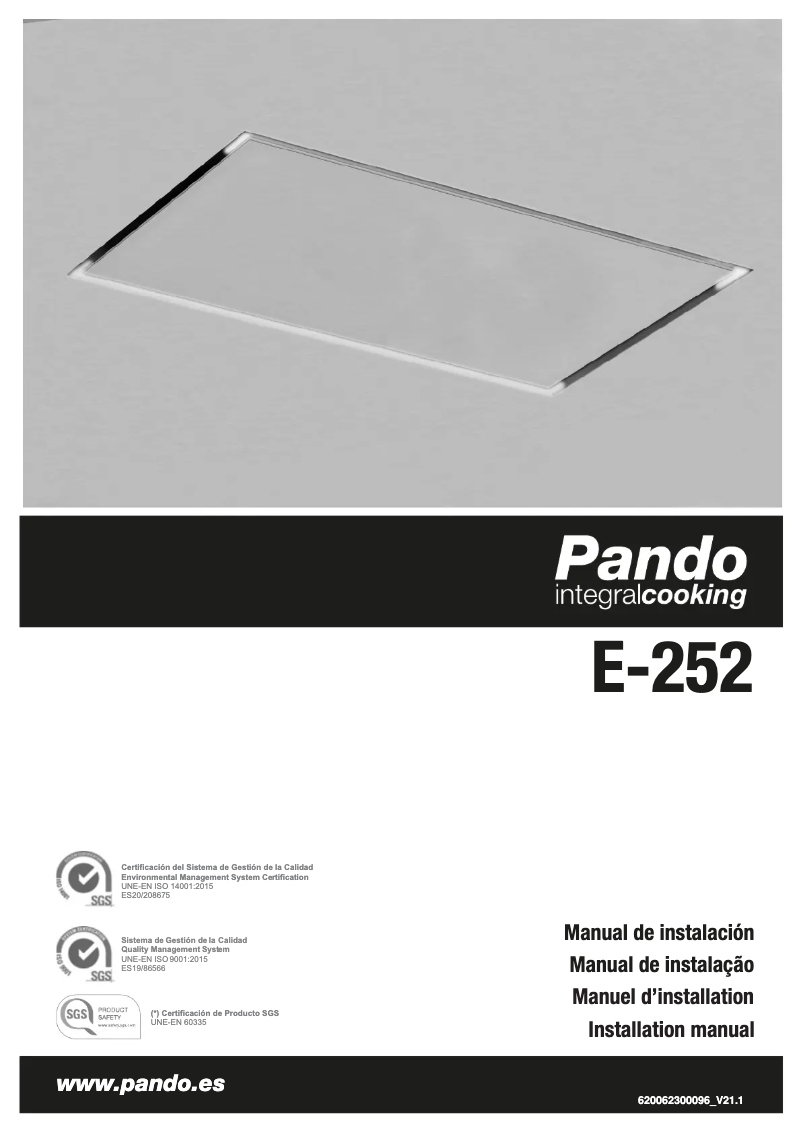 Page n°1 - Manuel utilisateur Pando E-252
