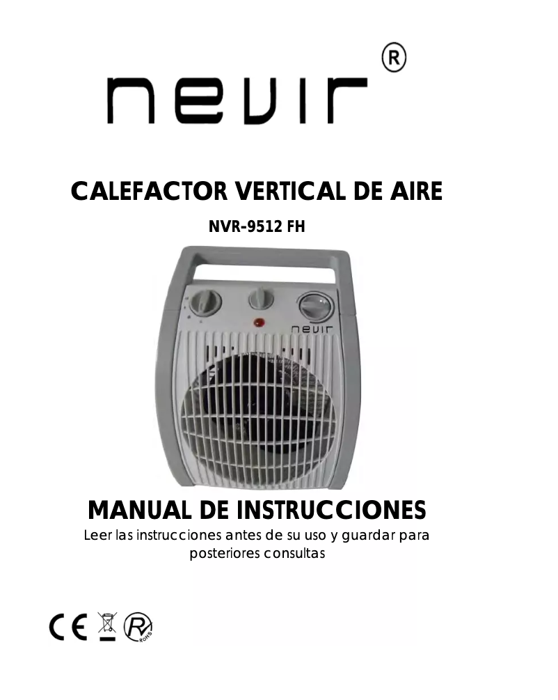 Page n°1 - Manuel utilisateur Nevir NVR-9512 FH