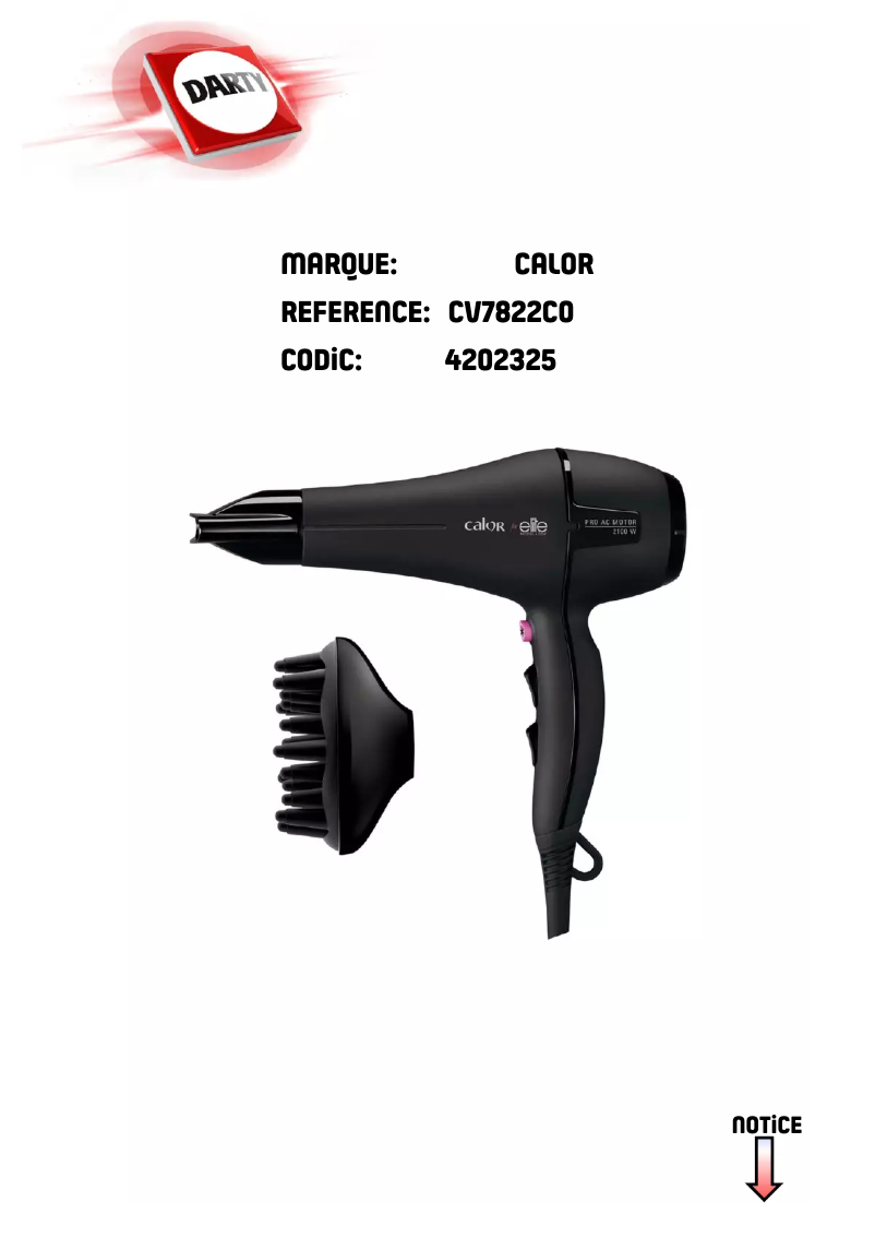 Page 1 de la notice Manuel utilisateur Calor Signature PRO AC