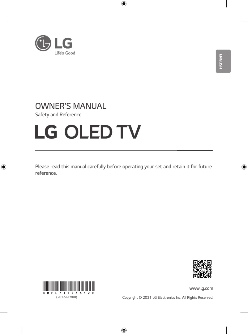 Page n°1 - Manuel utilisateur LG OLED77G1PTA