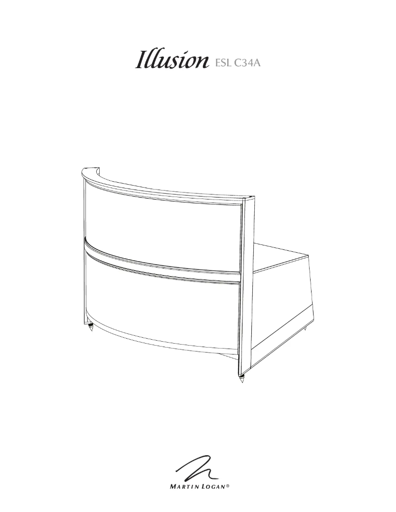 Page 1 de la notice Manuel utilisateur Martin Logan Illusion ESL C34A