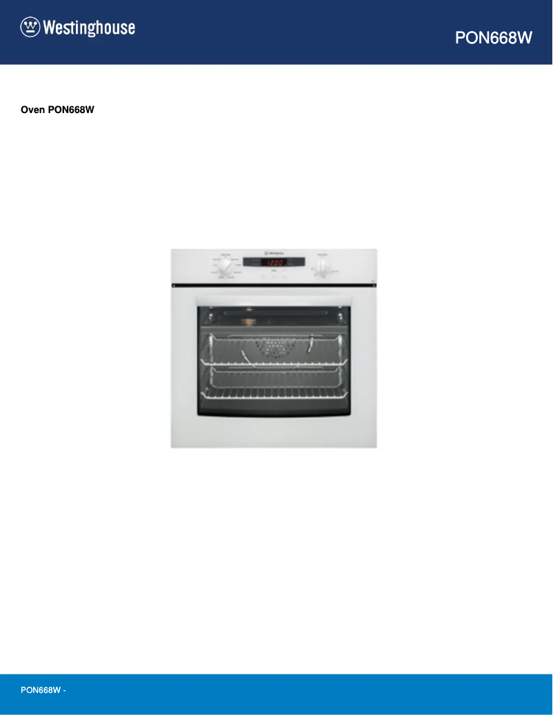 Image de la première page du manuel de l'appareil PON668W