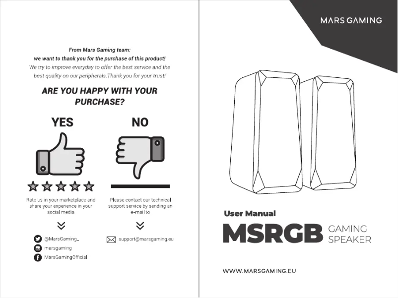 Image de la première page du manuel de l'appareil MSRGB