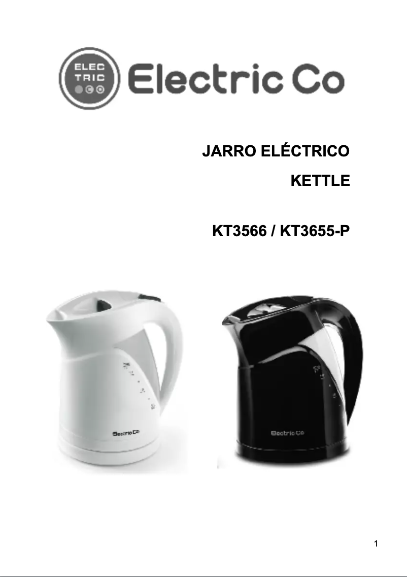 Page 1 de la notice Manuel utilisateur Electric Co KT3655-P