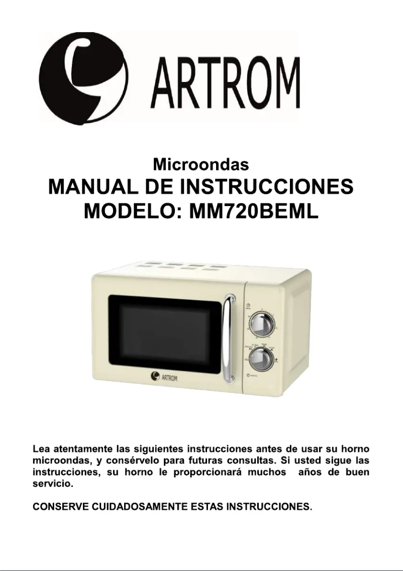 Page n°1 - Manuel utilisateur Artrom MM-720BEML