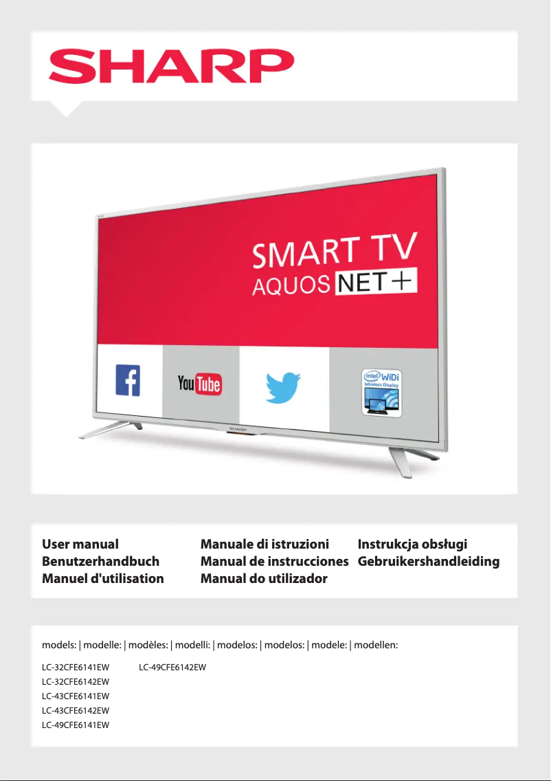 Page 1 de la notice Manuel utilisateur Sharp LC-49CFE6141EW