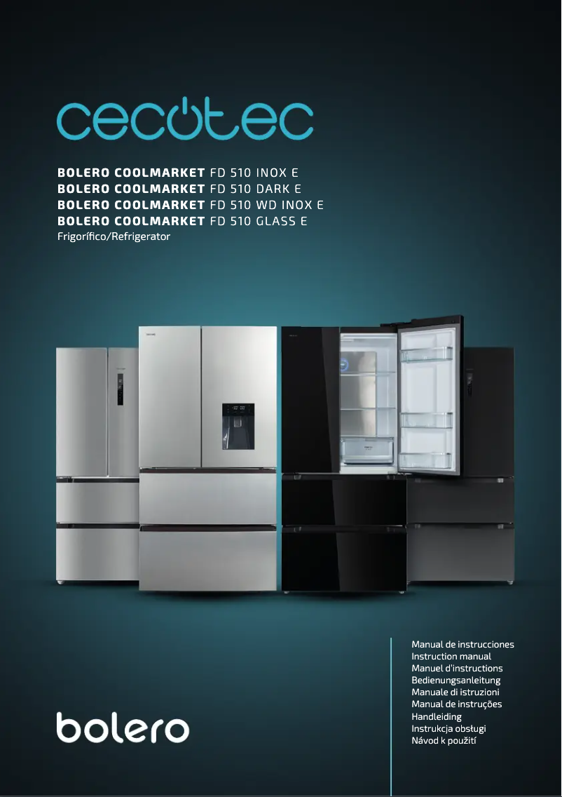 Page 1 de la notice Manuel utilisateur Cecotec Bolero CoolMarket FD 510