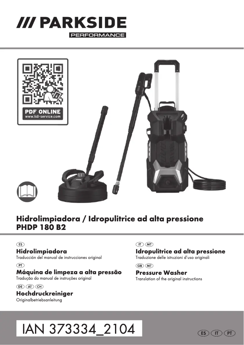 Page 1 de la notice Manuel utilisateur Parkside PHDP 180 B2