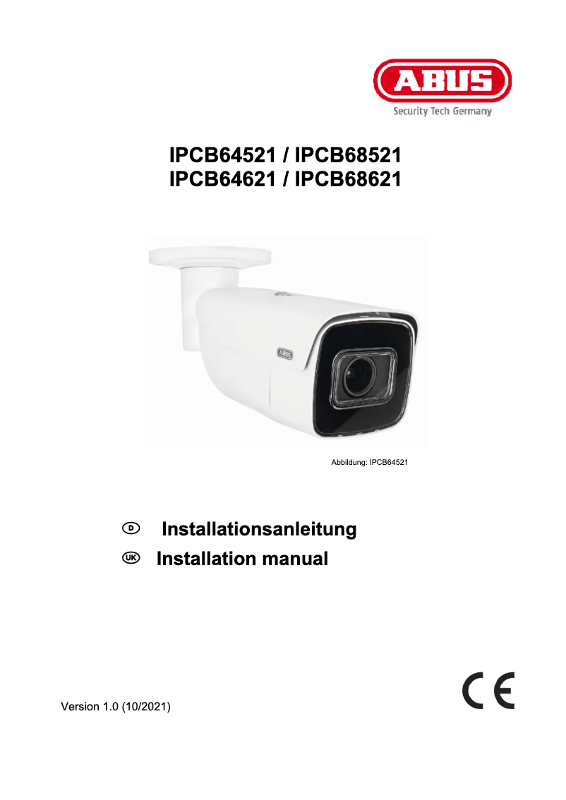 Page n°1 - Guide d'installation Abus IPCB68621