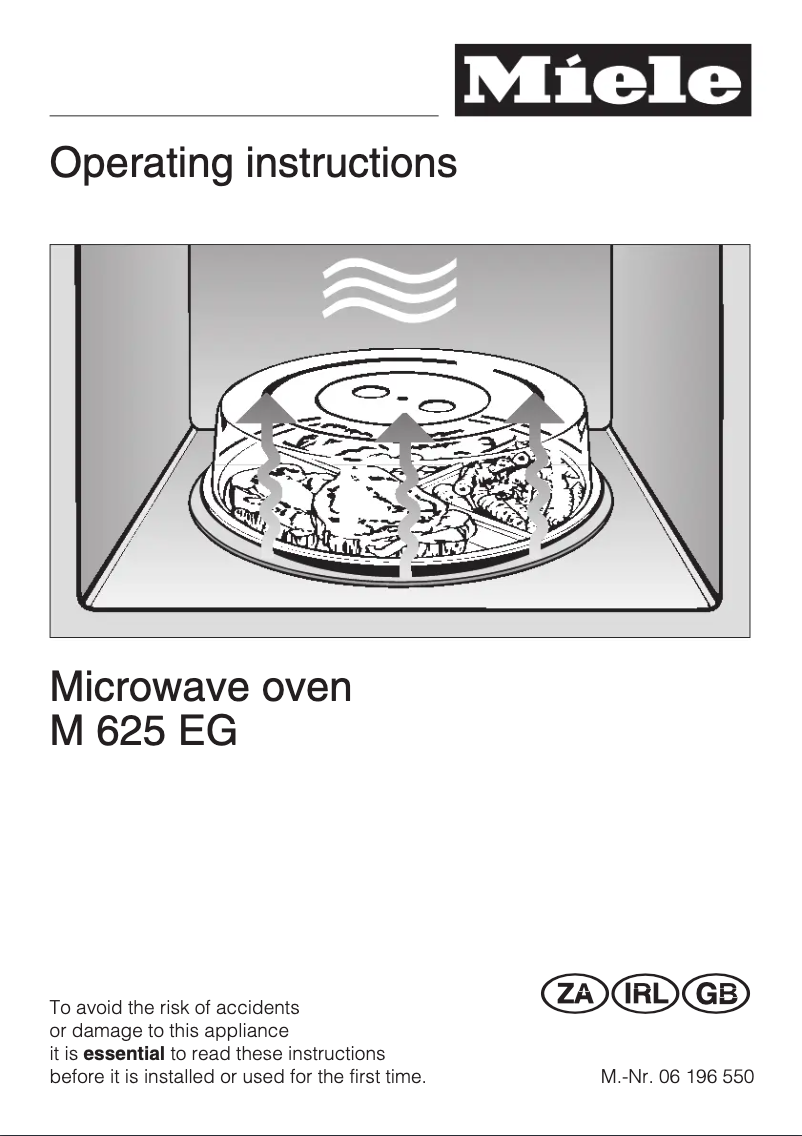 Page n°1 - Manuel utilisateur Miele M 625 EG WH