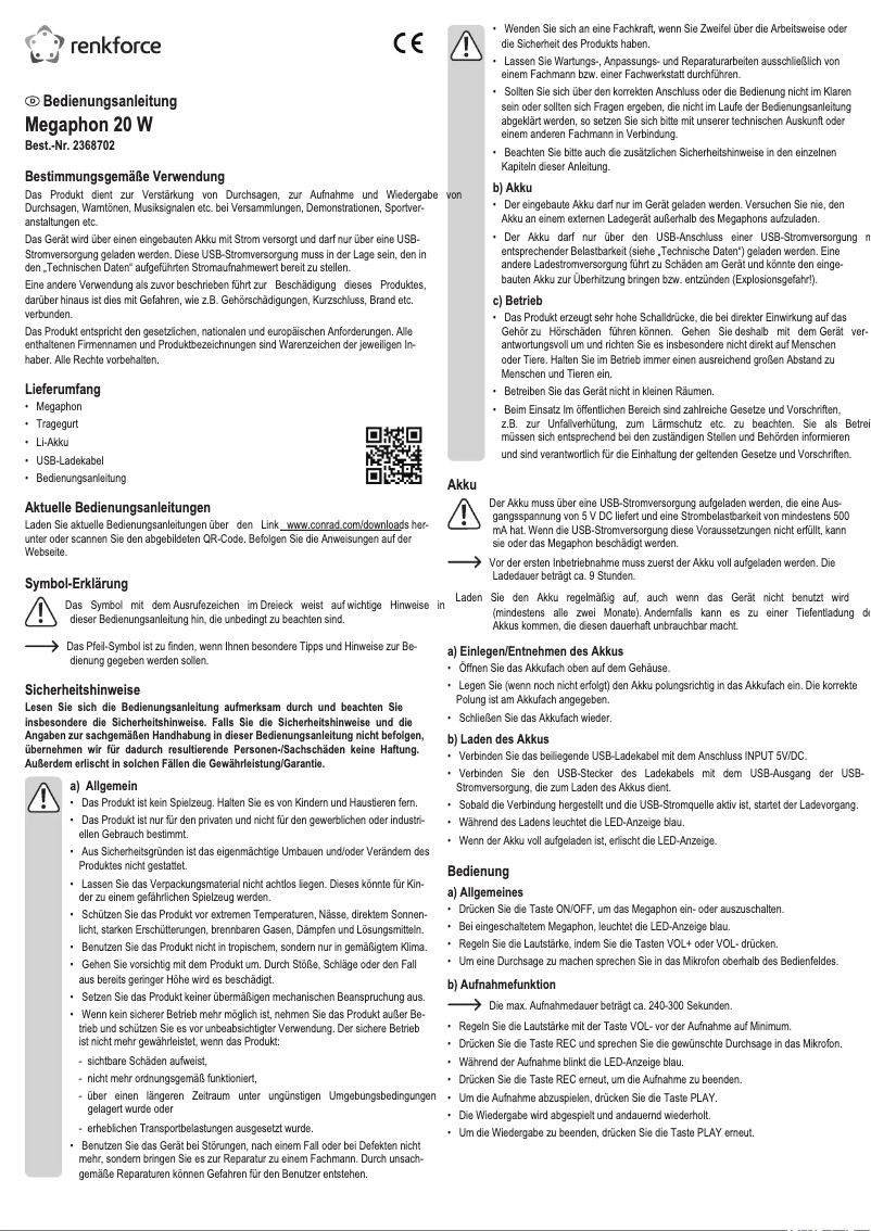 Image de la première page du manuel de l'appareil RF-MP-200