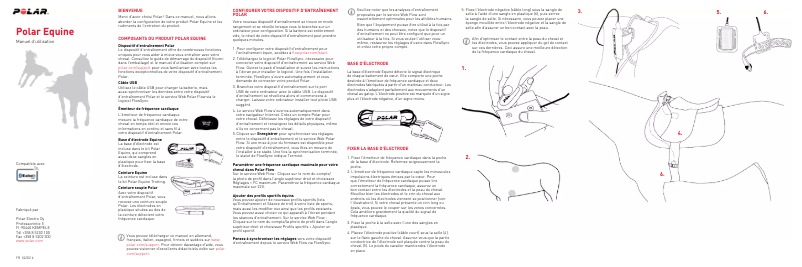 Page 1 de la notice Manuel utilisateur Polar Equine V650 Trotting