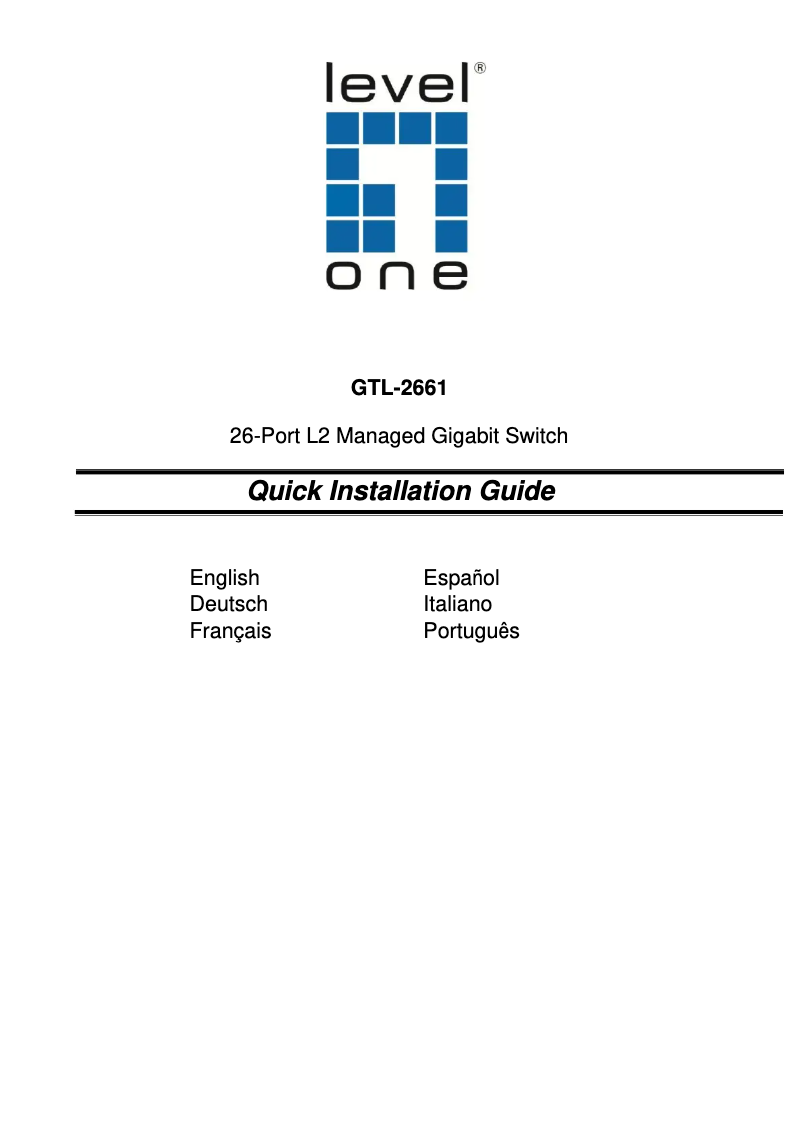 Page 1 de la notice Mode d'emploi LevelOne GTL-2661