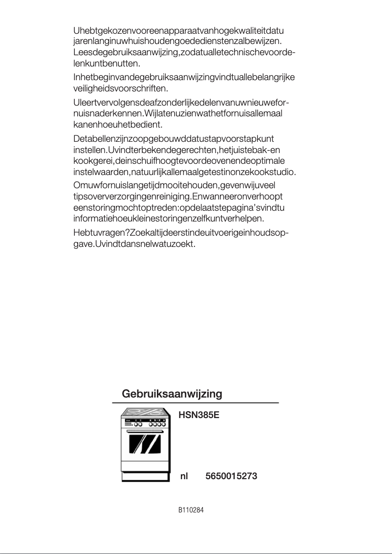 Page 1 de la notice Manuel utilisateur Bosch HSN385E