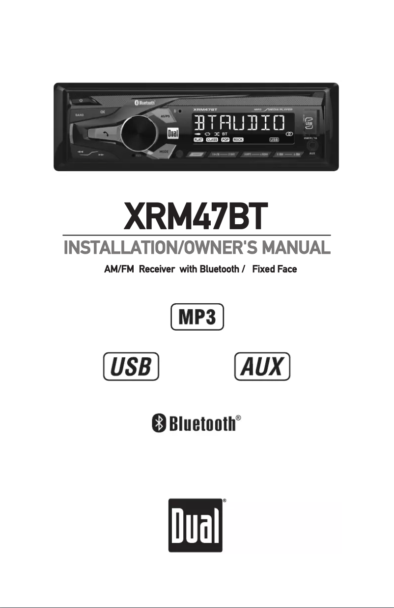 Image de la première page du manuel de l'appareil XRM47BT