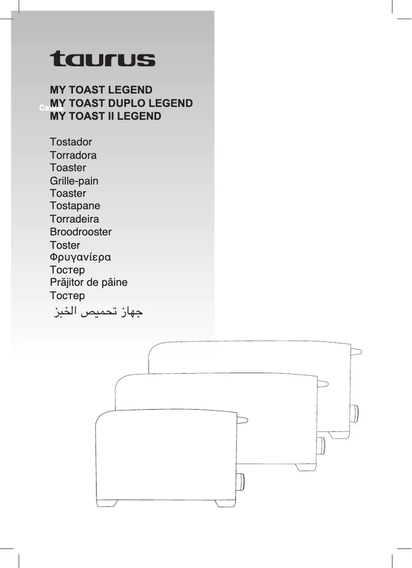Page n°1 - Manuel utilisateur Taurus My Toast Legend