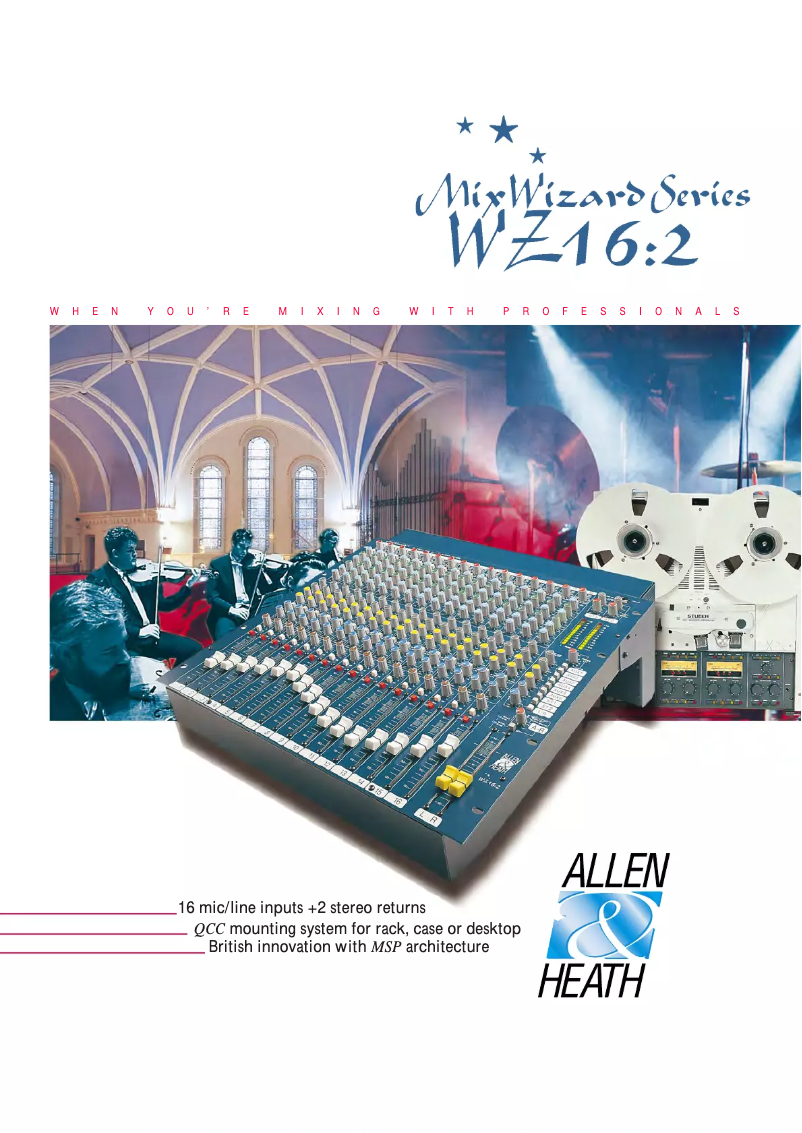 Page n°1 - Brochure Allen & Heath WZ16:2