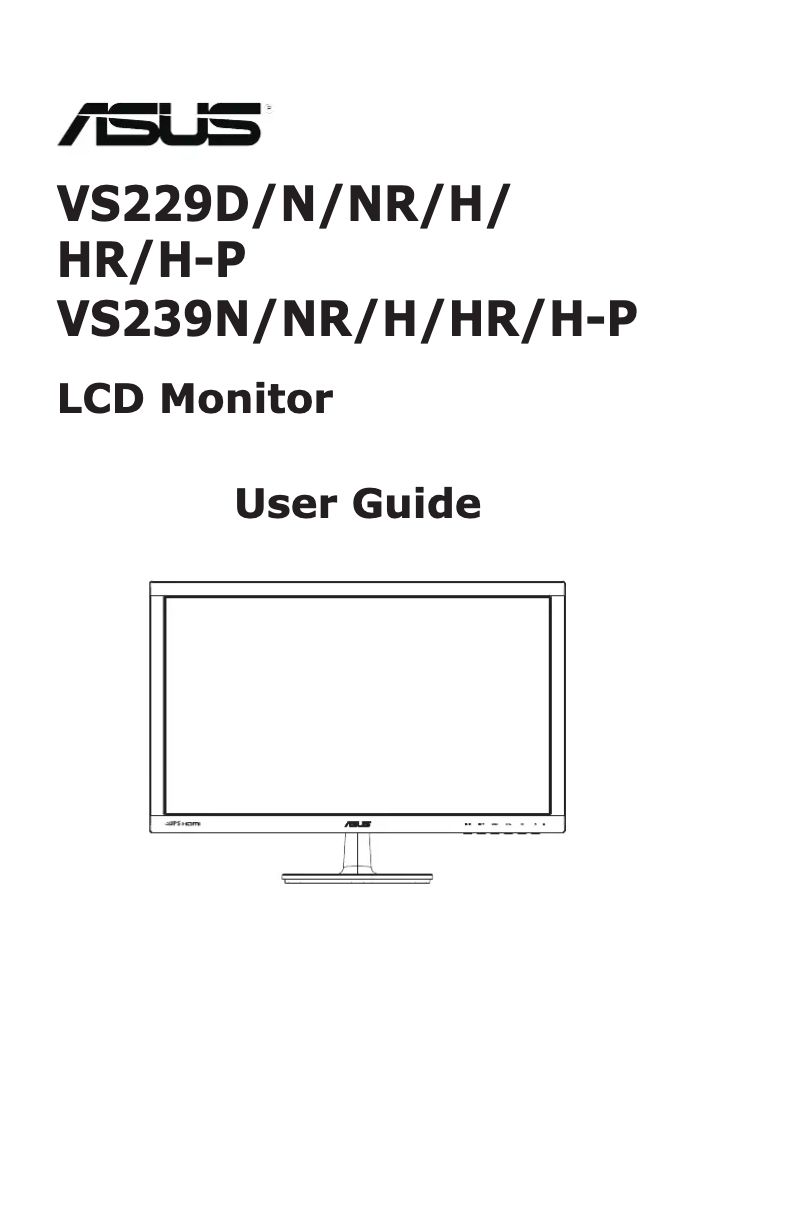 Page 1 de la notice Manuel utilisateur Asus VS229H