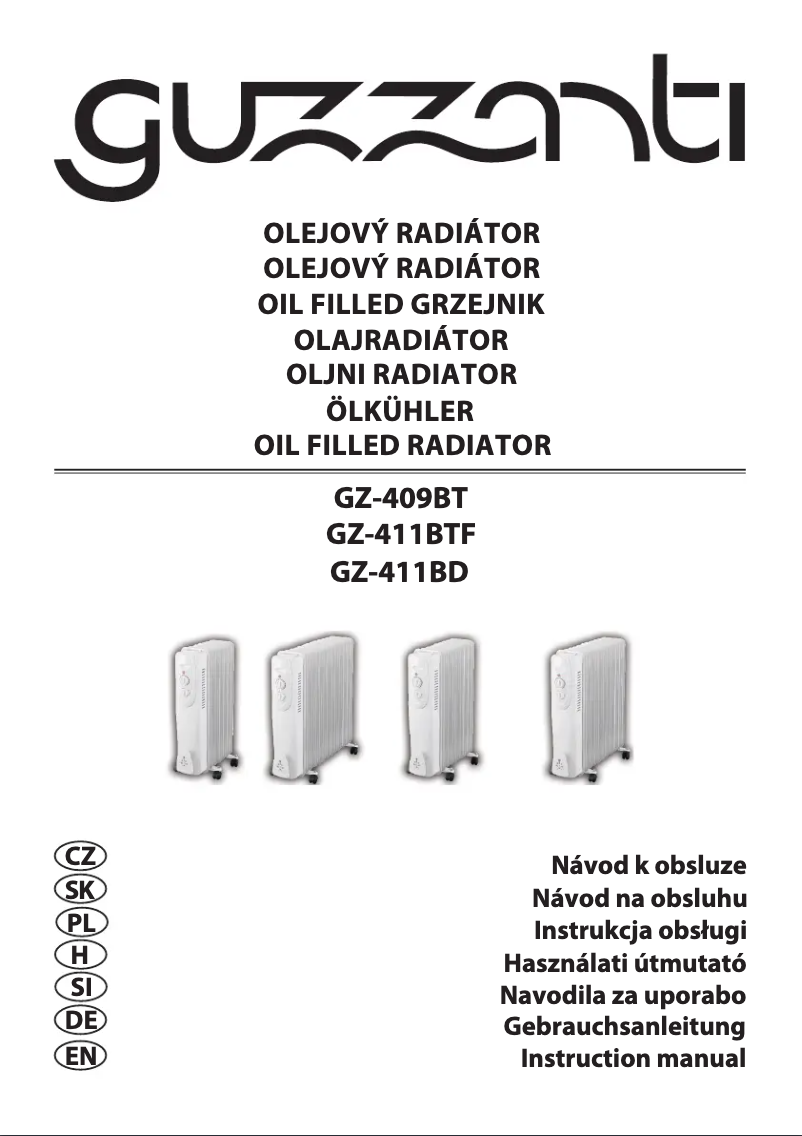Page 1 de la notice Manuel utilisateur Guzzanti GZ 409BT