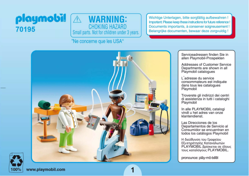 Page n°1 - Manuel utilisateur Playmobil 70195