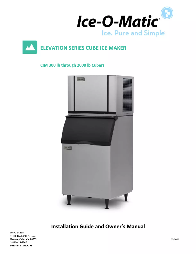 Image de la première page du manuel de l'appareil Elevation CIM1447FA